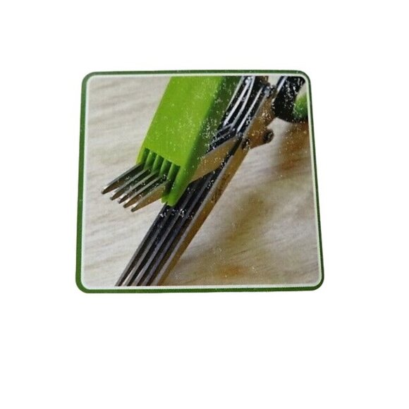 Ball 5 Blade Kitchen Herb Scissors Shears Green Blade Cover Stainless Steel NIP - Picture 6 of 6